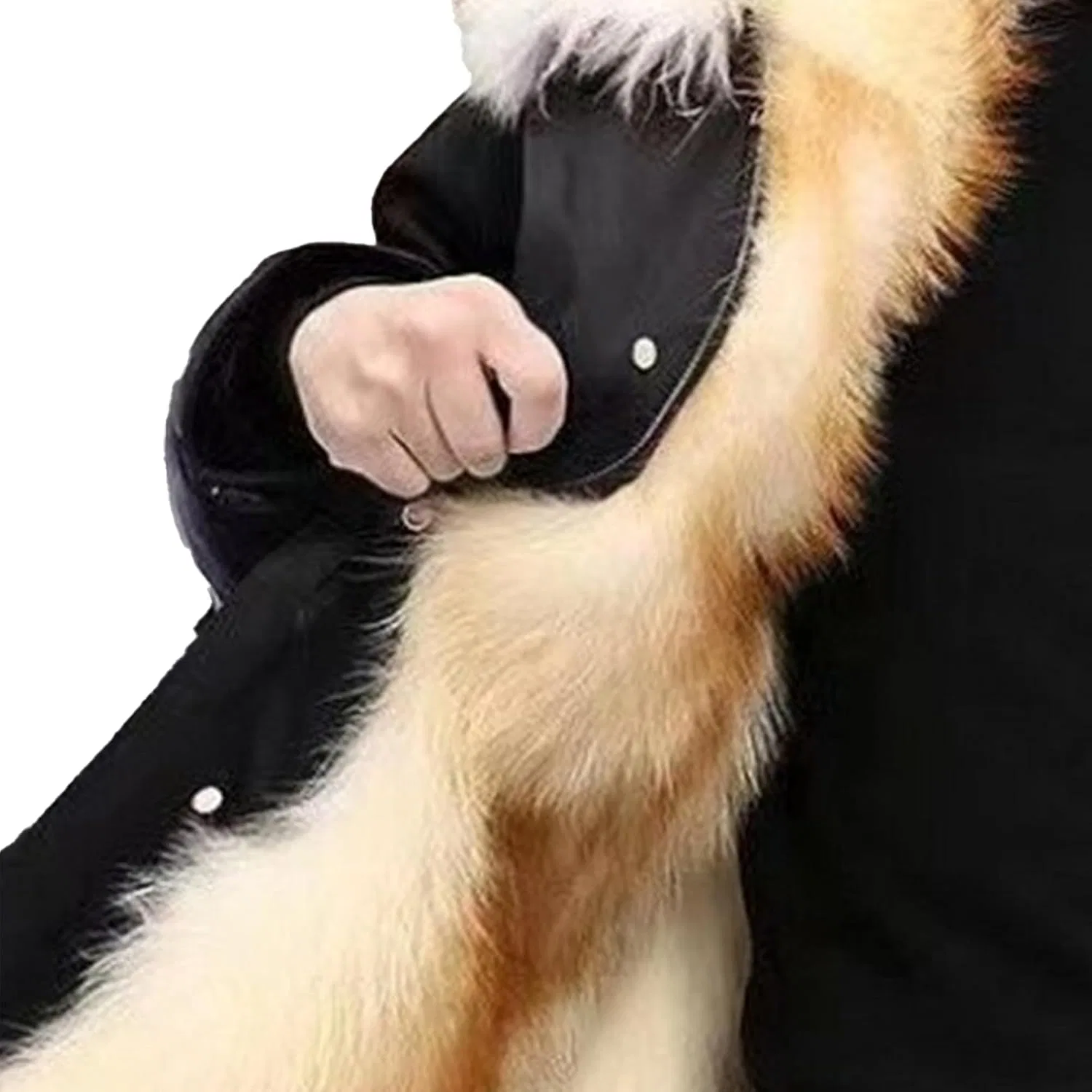 Мужское зимнее пальто из искусственного меха, модель Winter Faux Fur Coats, жёлтый — фото 3