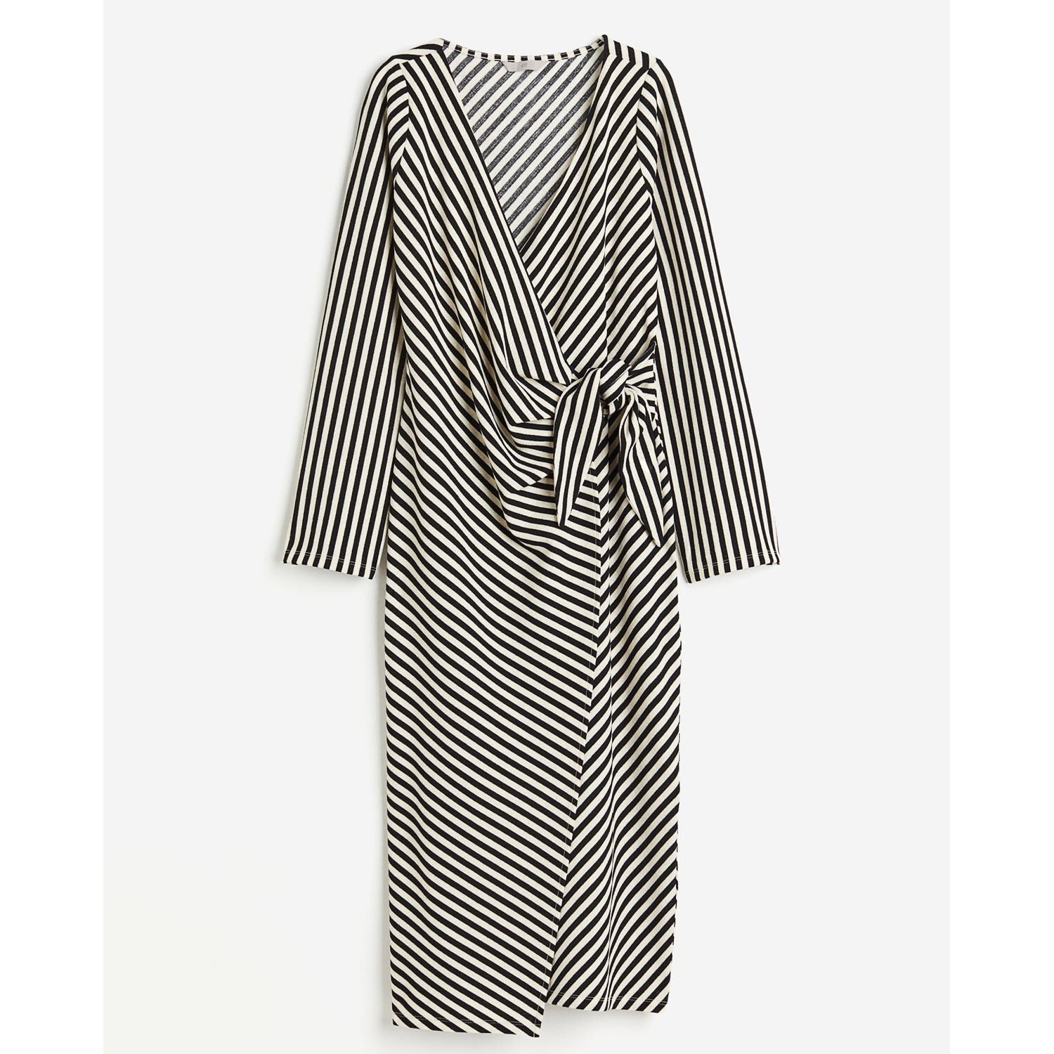 

Платье H&M Jersey Wrap, кремовый/черный