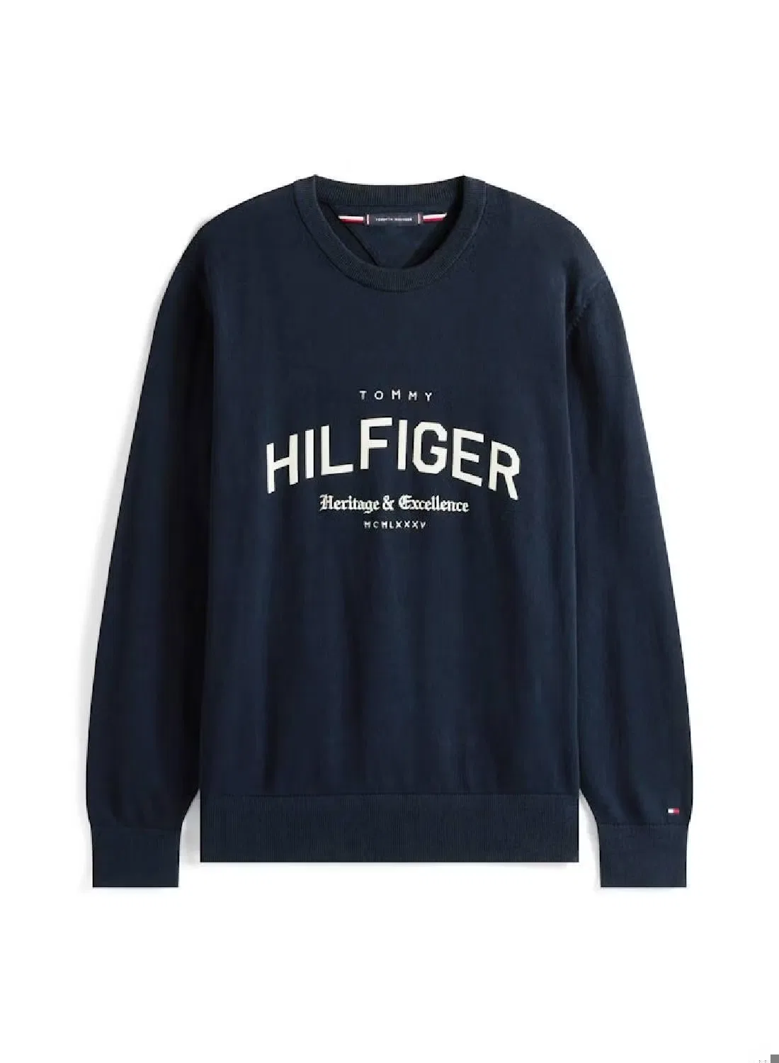 Свитер с логотипом Brand identity Tommy Hilfiger, голубой — фото 4