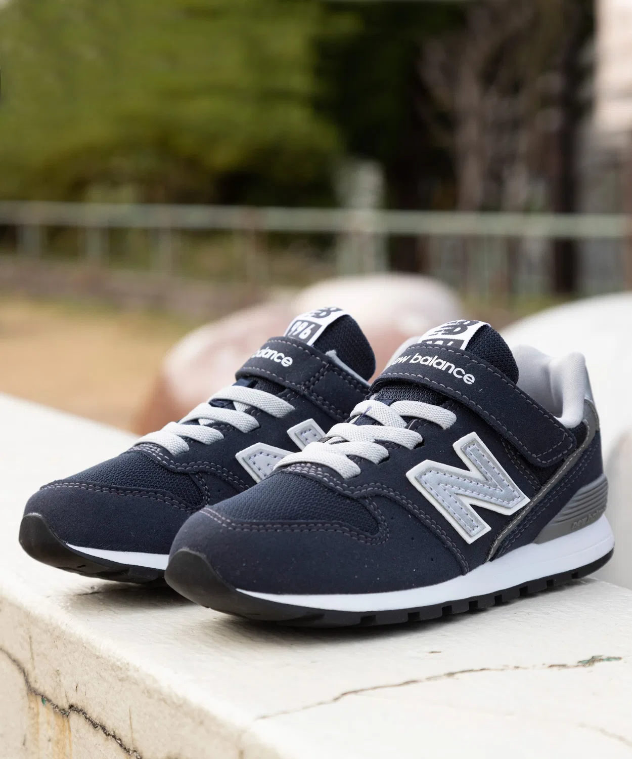 Детские кроссовки с липучкой 996 New Balance, Navy — фото 3
