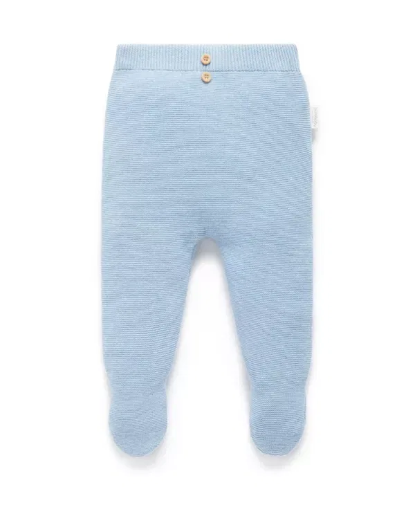 Детские брюки для мальчиков с текстурным вязанием Purebaby, Blue Melange