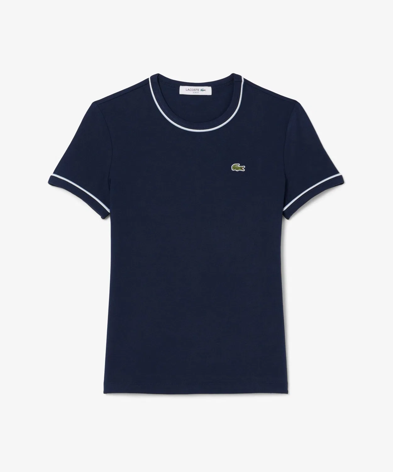 Женская футболка с длинным рукавомSlim Fit LACOSTE, Белый — фото 4