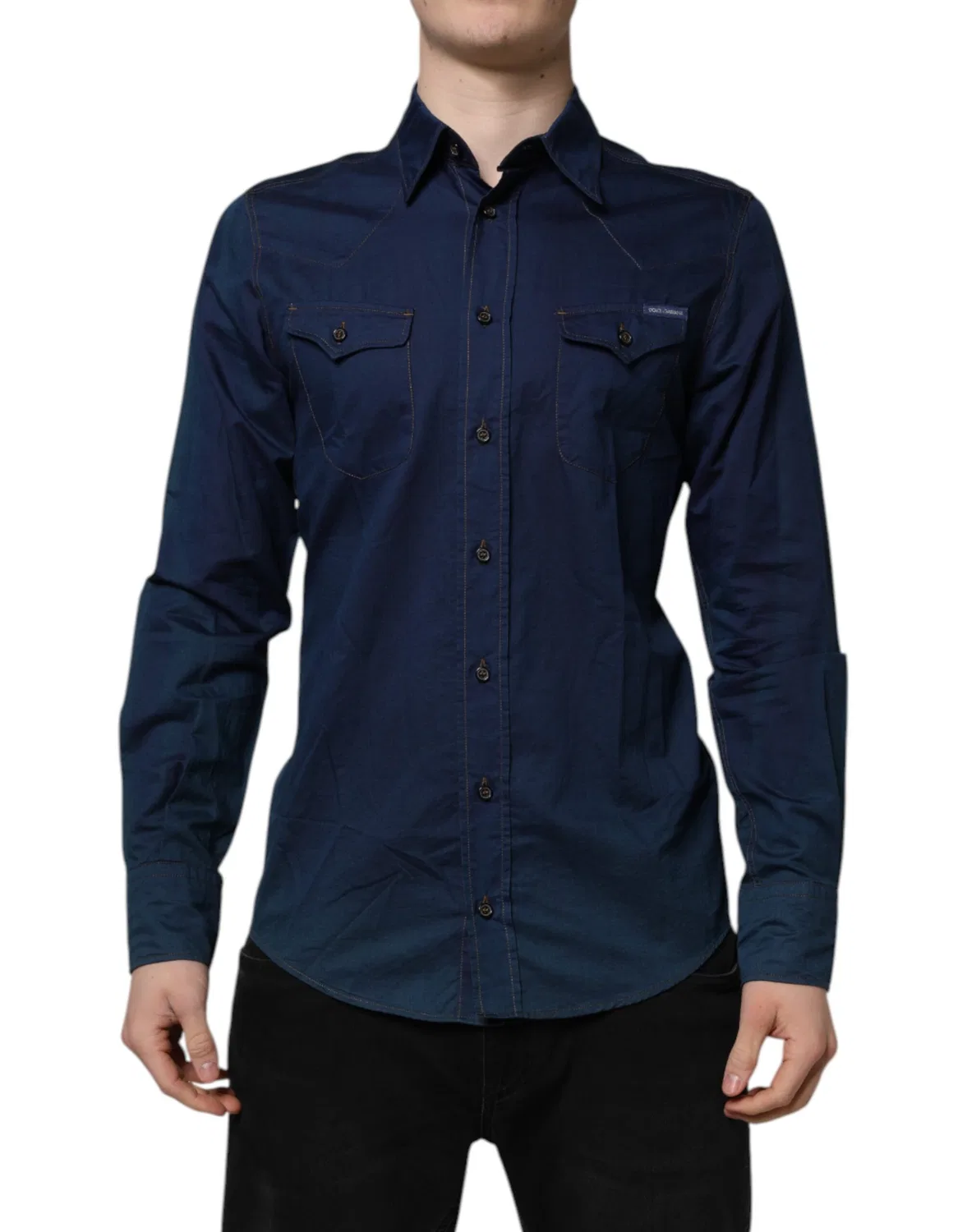Мужская рубашка с длинным рукавом Casual GOLD Dolce & Gabbana, Blue — фото 2