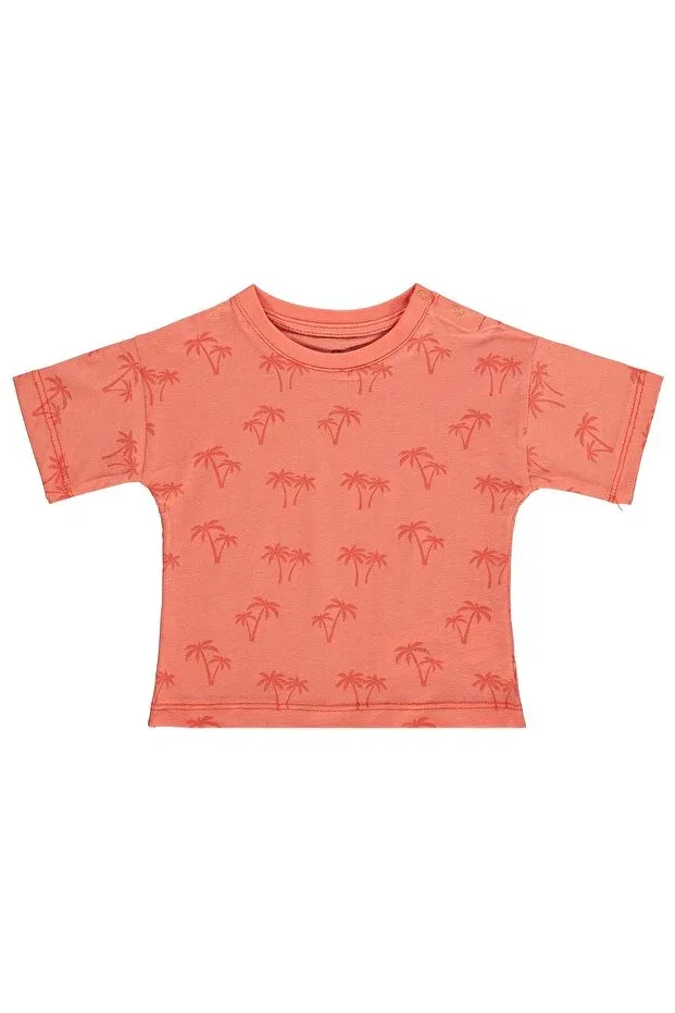 Детская футболка с коротким рукавом для девочек Palmiye Empirme Civil Baby, Coral