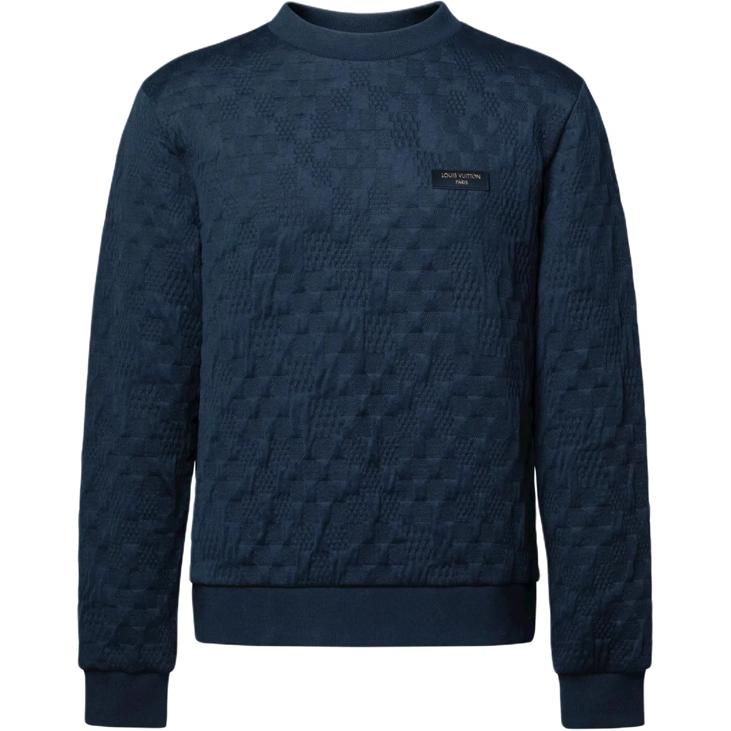 Мужской свитшот с круглым вырезом Damier LOUIS VUITTON, Blue