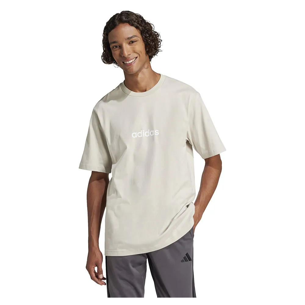 

Футболка adidas Essentials Linear Single Jersey, бежевый