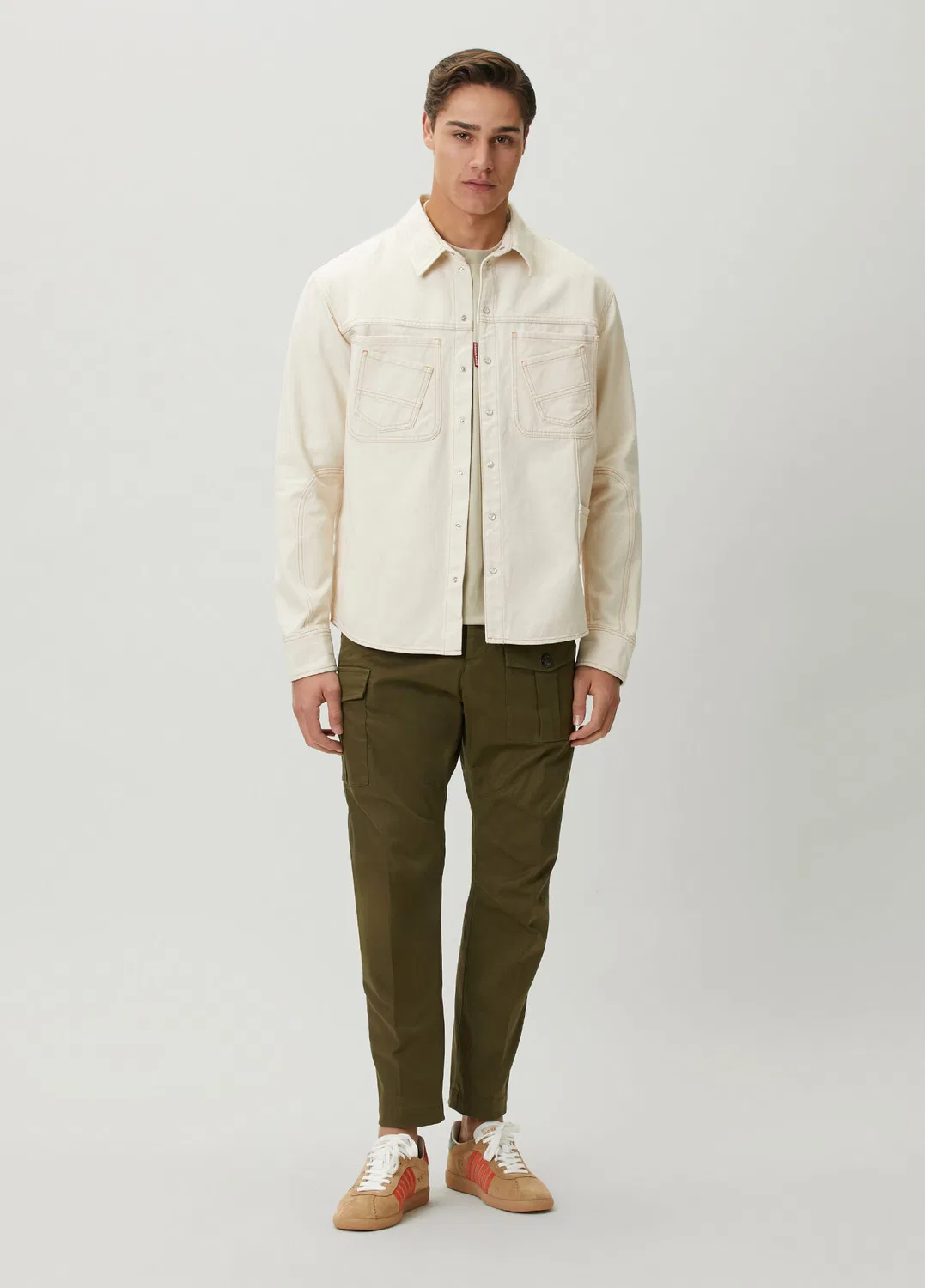 Джинсовая куртка Dsquared2, broken white — фото 3