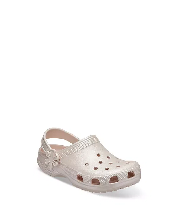Детские сабо для девочек с жемчужным блеском Classic Pearl Shine Crocs, Quartz