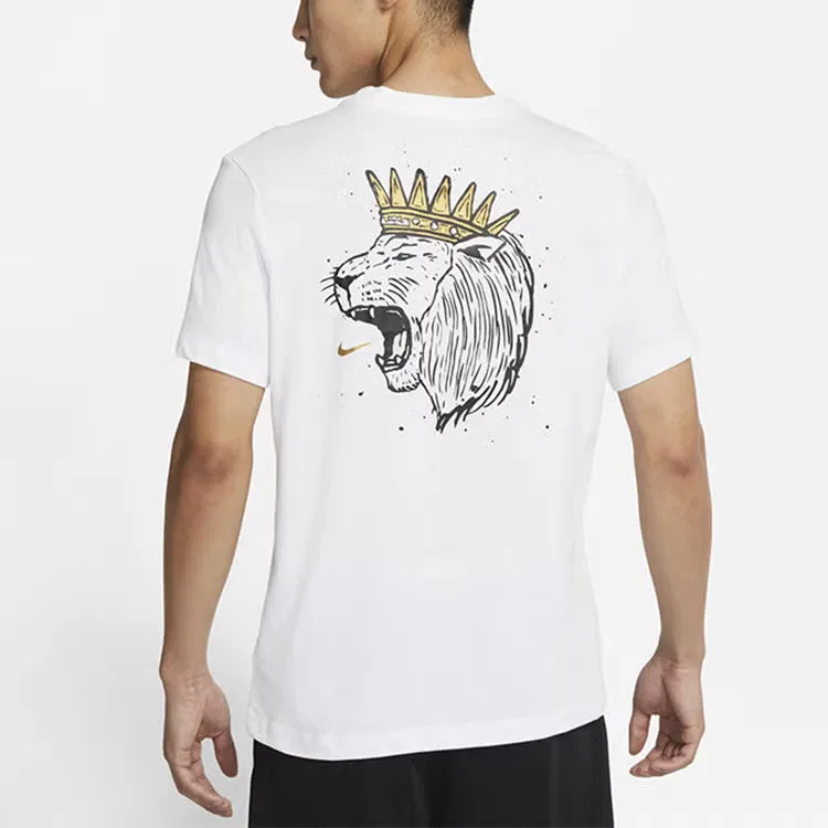 Футболка с принтом Dry LBJ SSNL Logo Nike, белый — фото 4