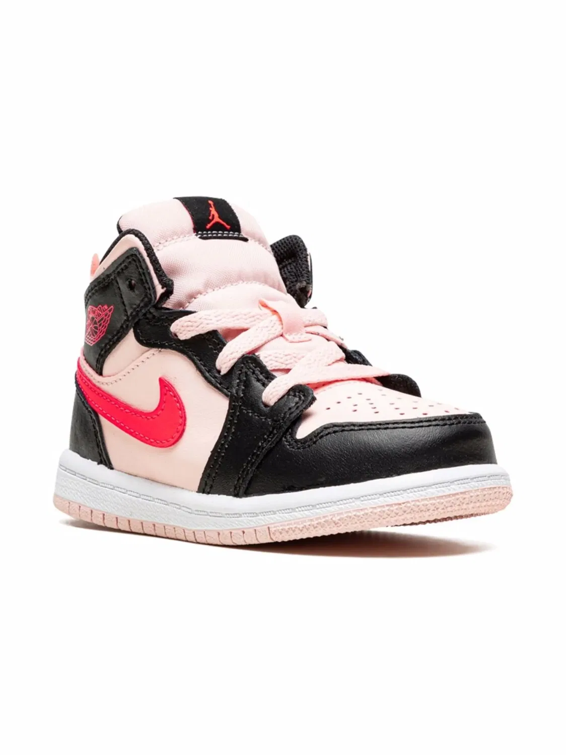 Кроссовки Jordan 1 Mid в черном и розовом цвете