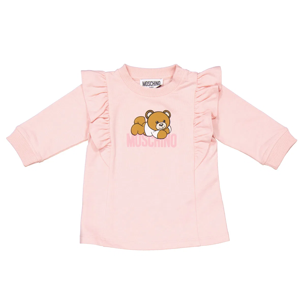 Платье из органического хлопка с принтом Teddy Bear Moschino, Sugar Rose