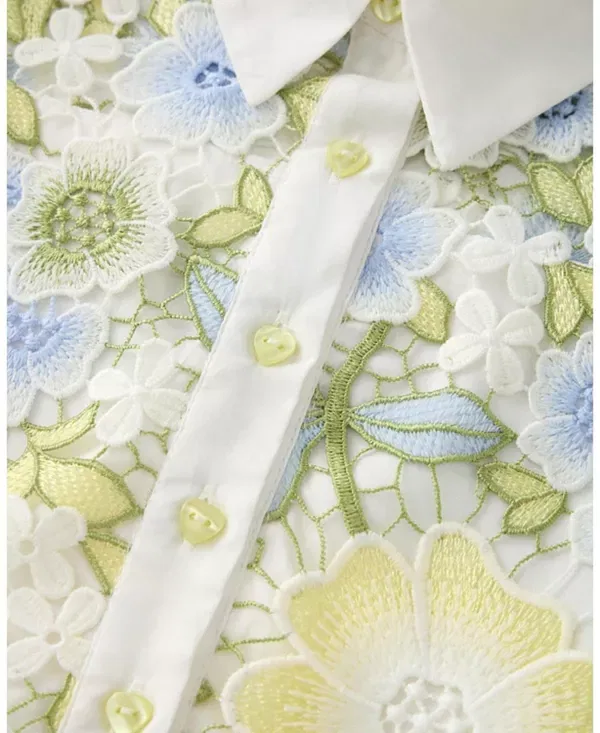 Детское платье для девочек с вышивкой Vienna Embroidered Mini Dress Marlo Kids, Floral — фото 4