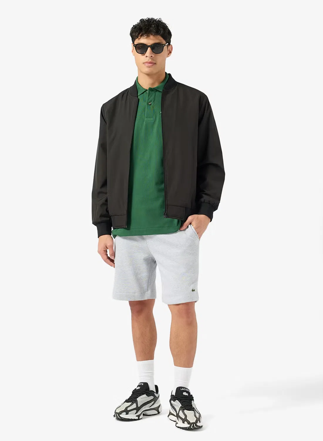 Шорты из флиса Regular fit Lacoste, лиловый — фото 2
