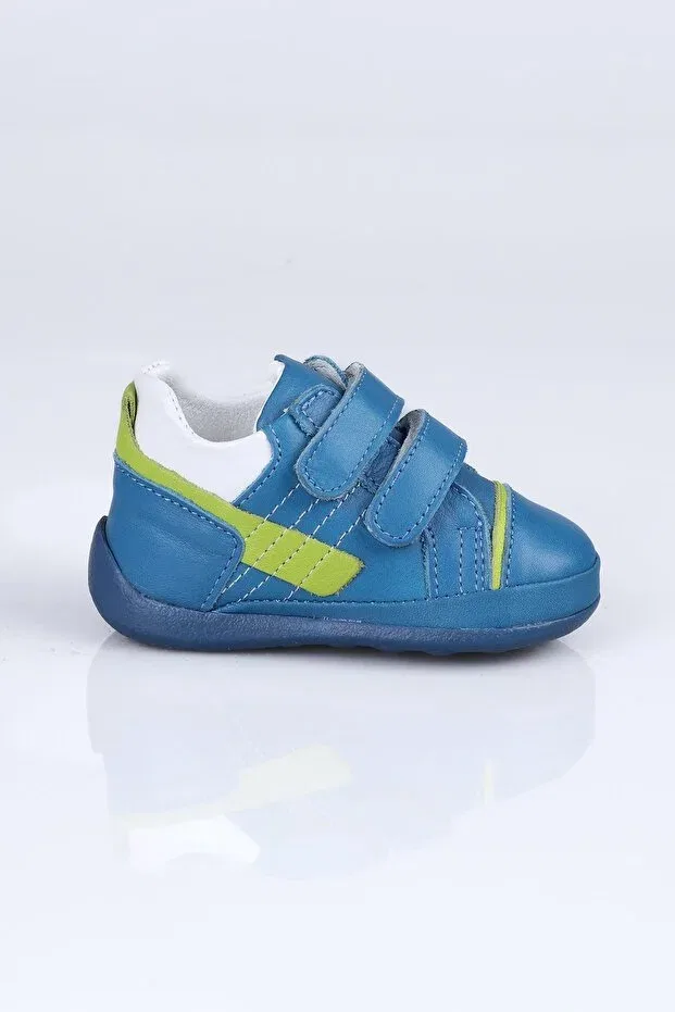Детские ботинки для мальчиков кожаные Dante First Step Boots Lepi Kids, Saks Blue