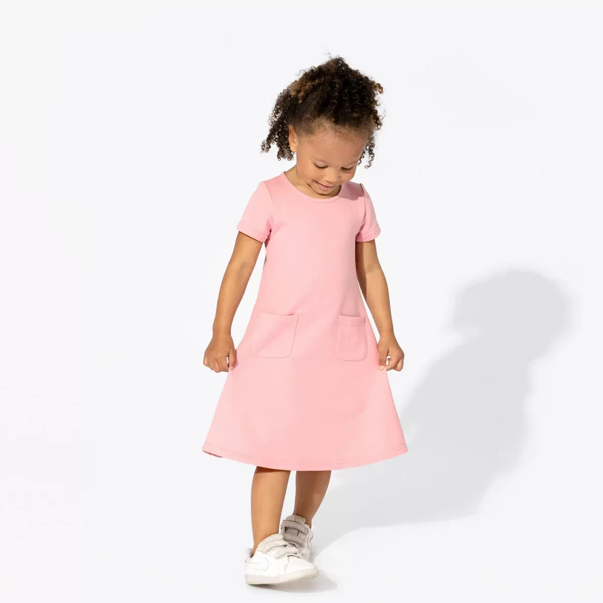 Детское платье для девочек с коротким рукавом Bellabu Bear, Pink