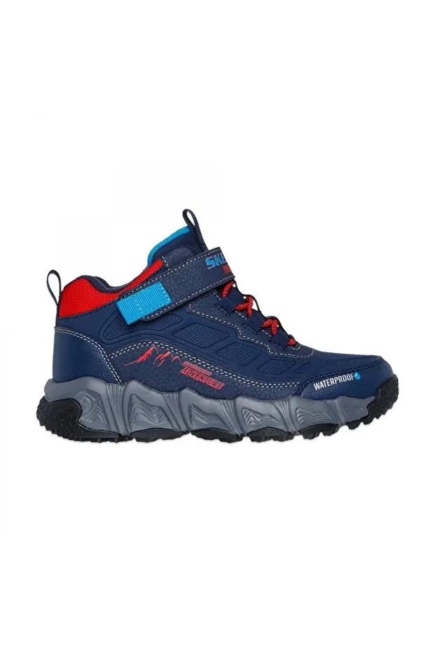 Детские спортивные ботинки для девочек водонепроницаемые с принтом Skechers, Nvrd Navy/Red — фото 2