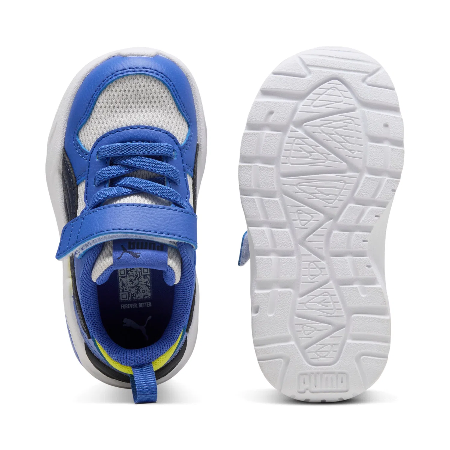 Детские кроссовки с атм. верхом CMEVA PUMA, Feather Gray-PUMA Navy-Royal Sapphire — фото 4
