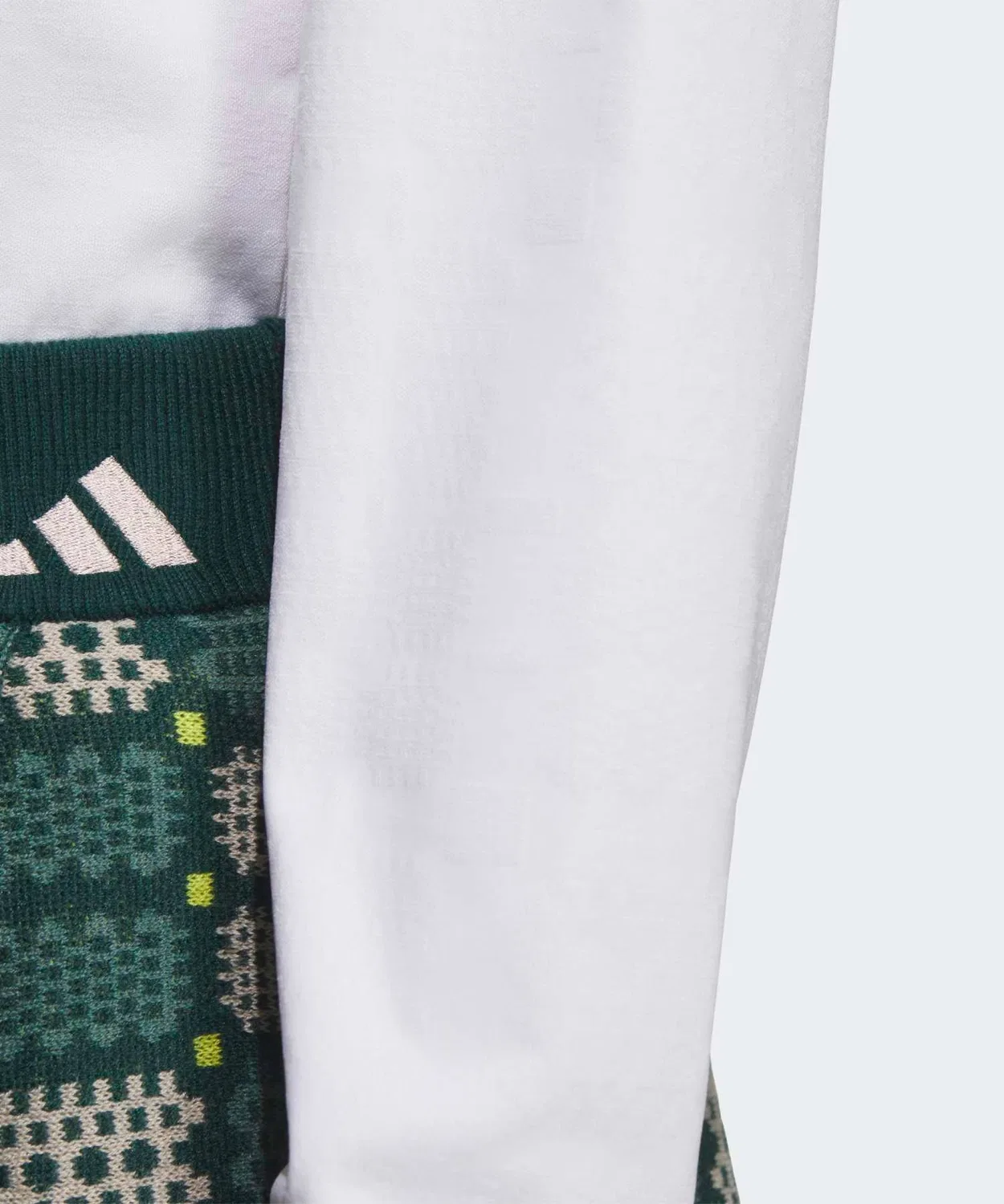 Женская плиссированная юбка из трикотажа Adidas Golf Green — фото 3