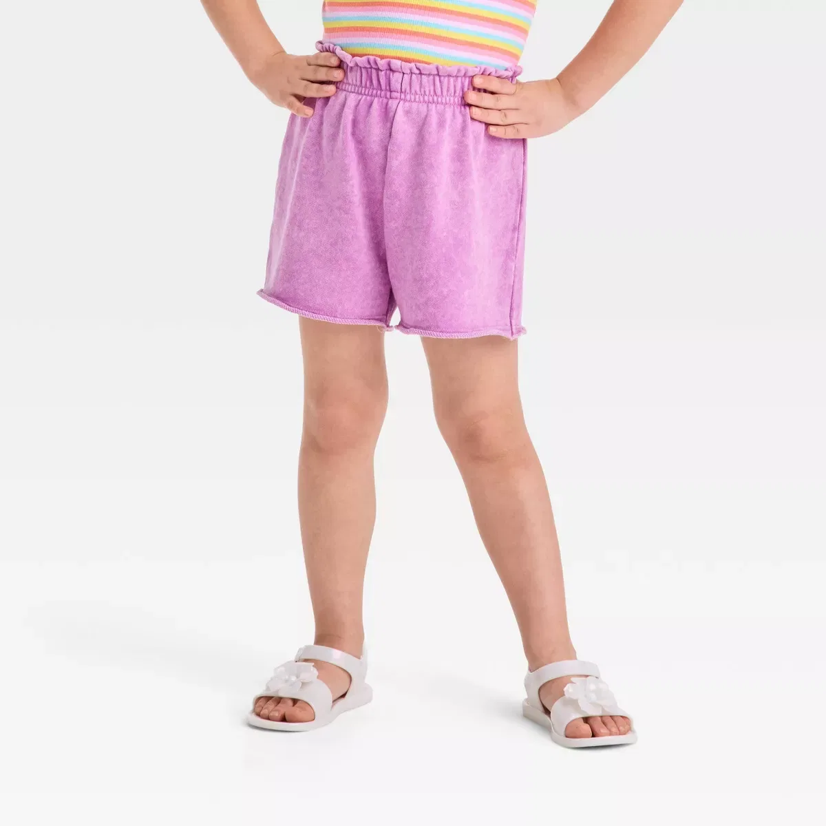 Детские шорты из футера с принтом Grayson Mini INFANT/TODDLER GIRL, Purple