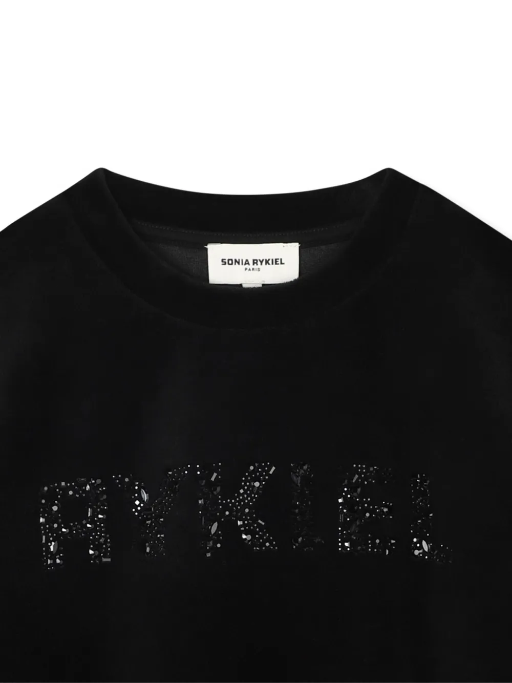 Толстовка с логотипом и пайетками SONIA RYKIEL ENFANT, черный — фото 3