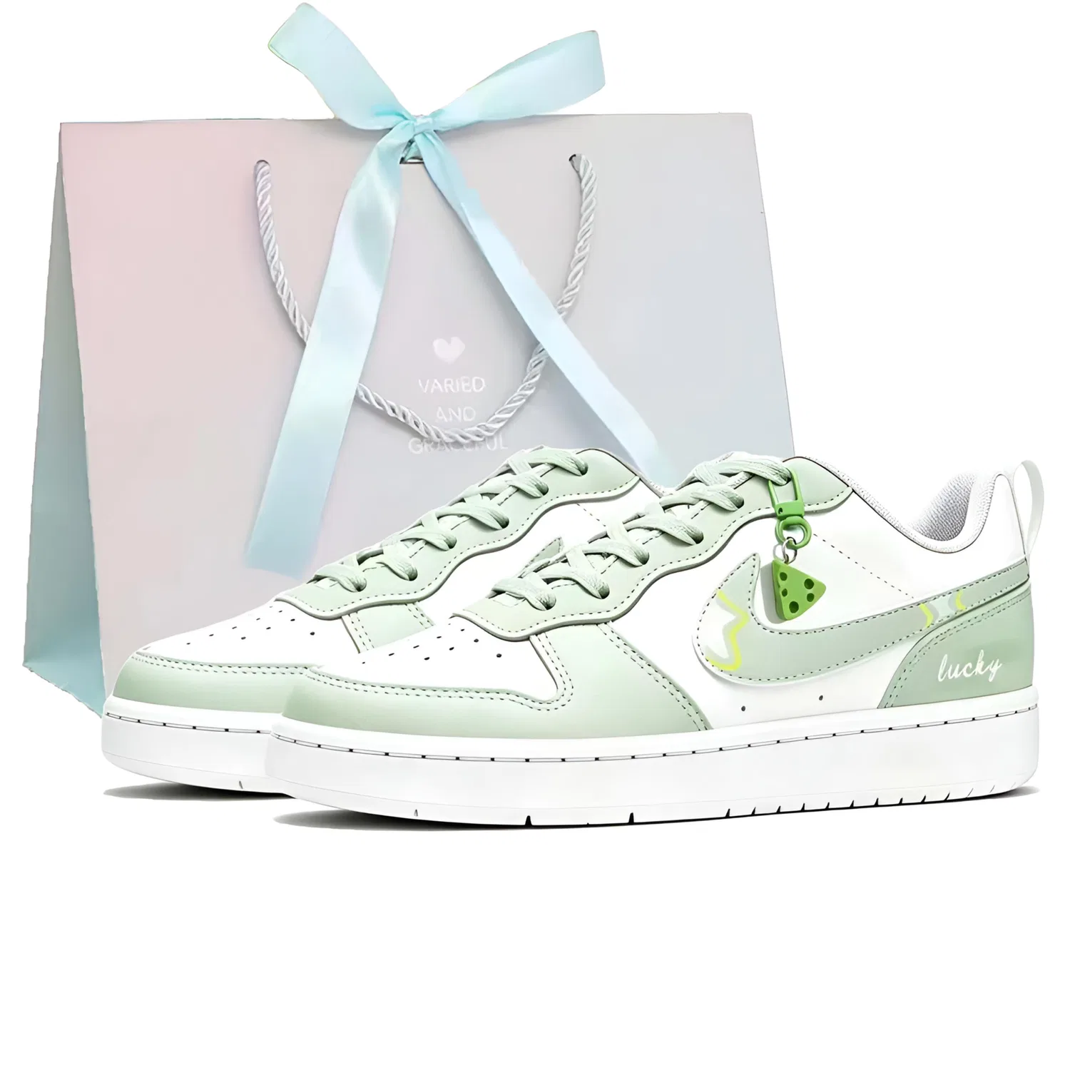 Детские кроссовки для скейтбординга Nike Court Borough, Light Green