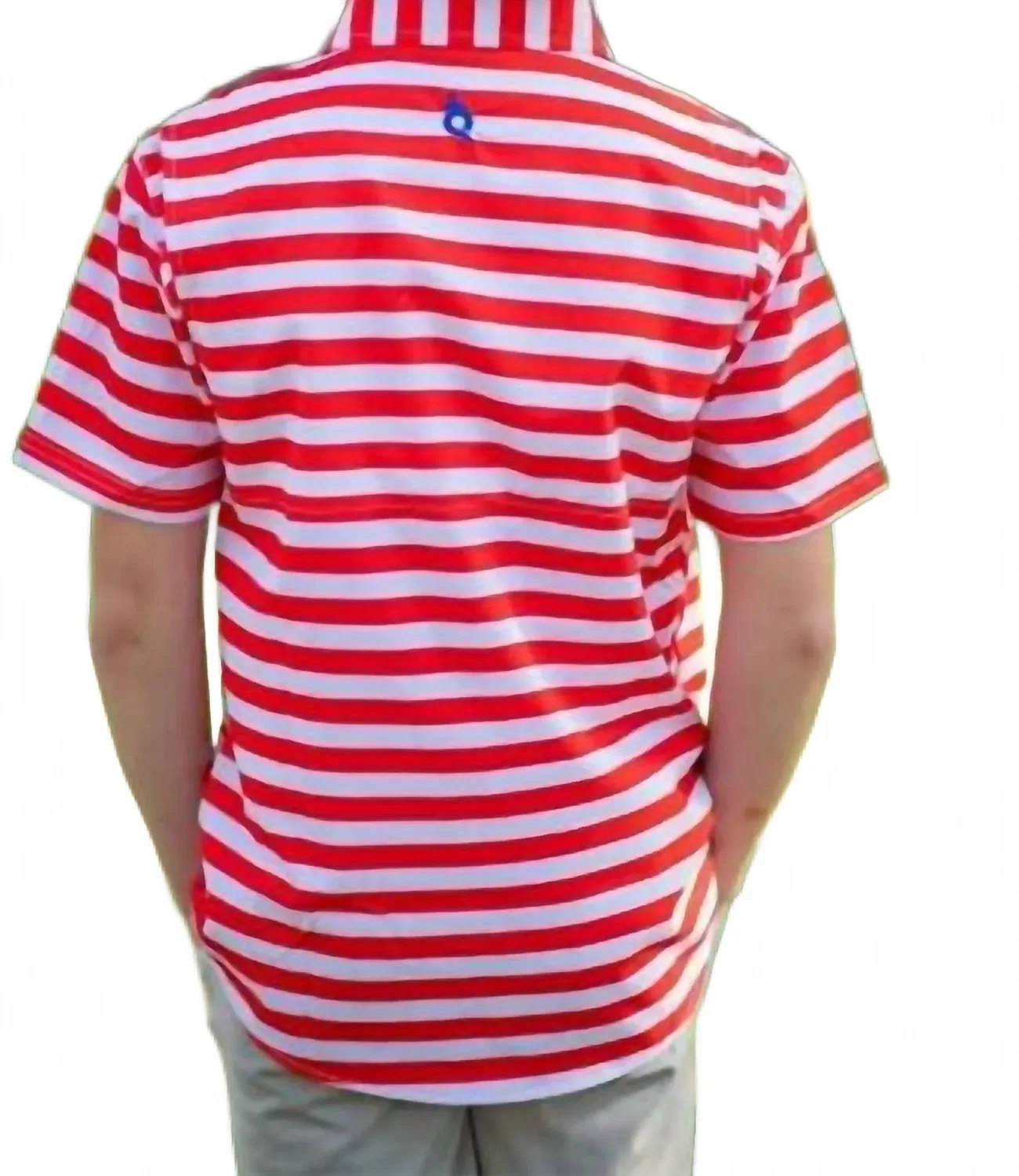 Детская футболка для мальчиков с коротким рукавом USA Blue Quail Clothing Co., Red And White — фото 2