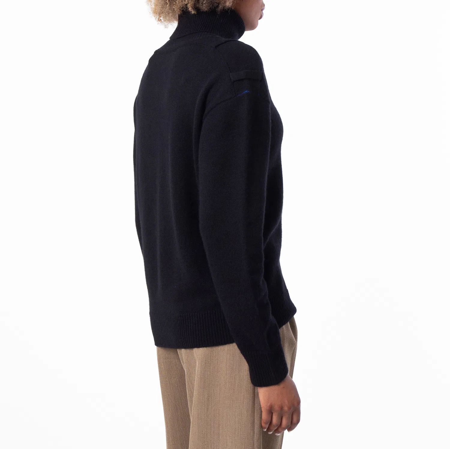 Свитер из кашемира с высоким воротом Cashmere Turtleneck Sweater Burberry, Black — фото 4