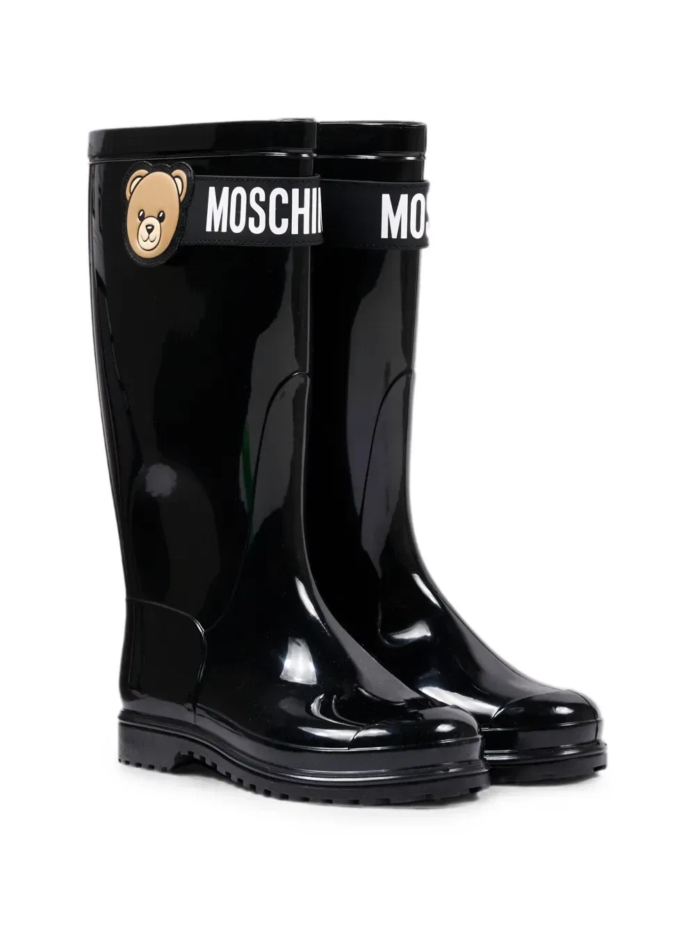 Сапоги с логотипом Тедди Биэр Moschino Kids, черный — фото 2