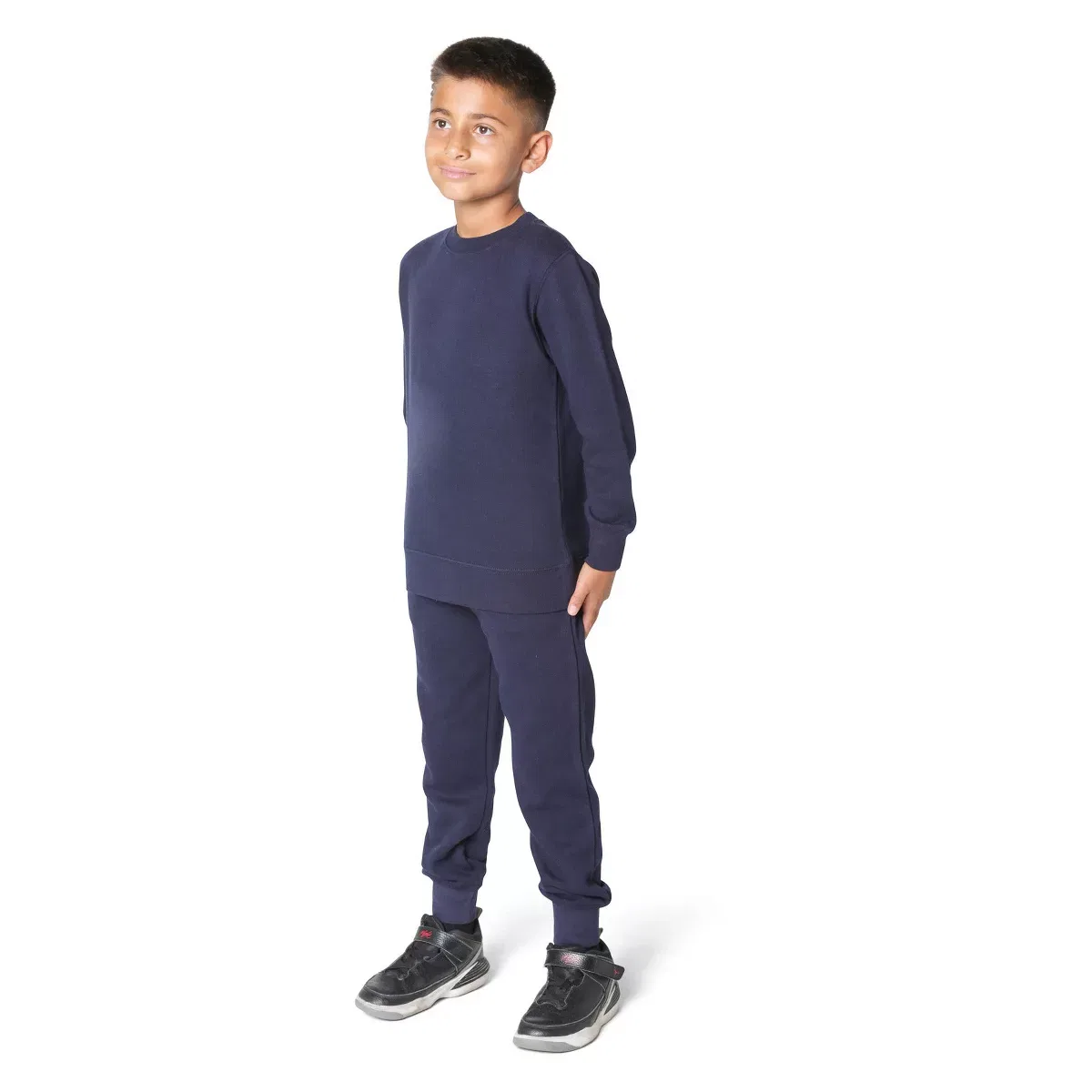 Детские спортивные штаны из флиса с карманами Everyday Kids, Navy — фото 4