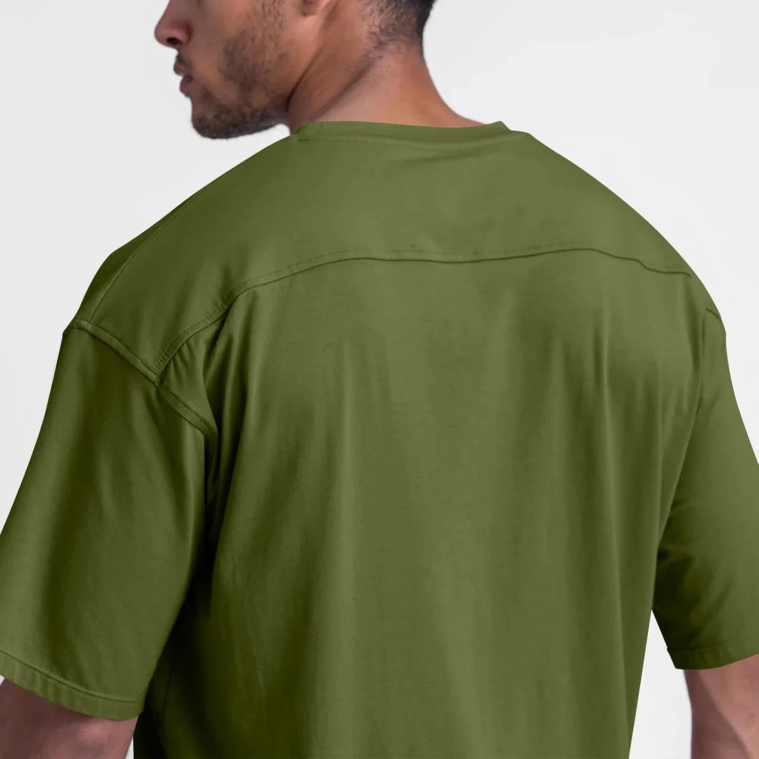 Мужская футболка с круглым вырезом Summer Classic Tops, Army Green — фото 4