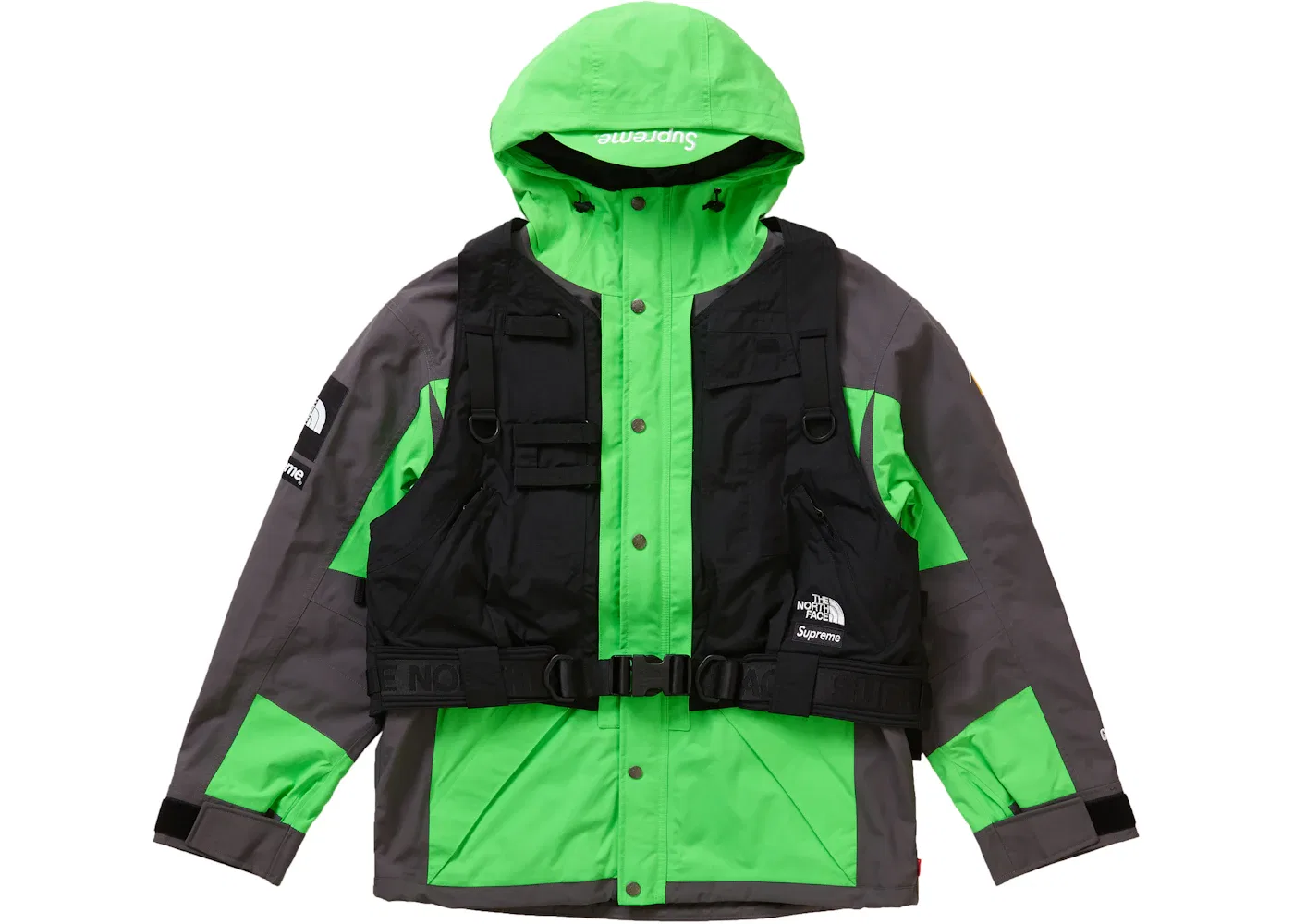 Мужской утепленный комплект куртки и жилета RTG Jacket + Vest Supreme, цвет Bright Green