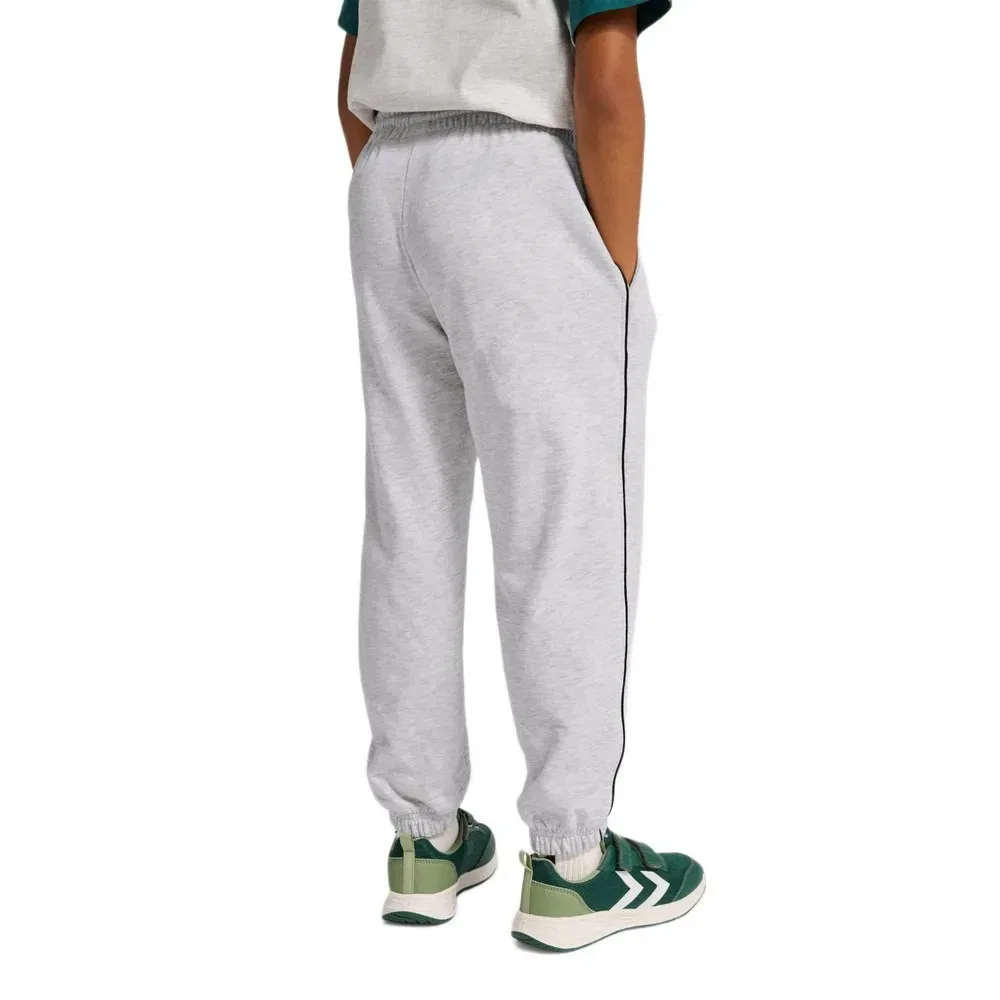 Детские спортивные штаны свободного кроя с принтом Loose Piping Hummel, Grey — фото 2