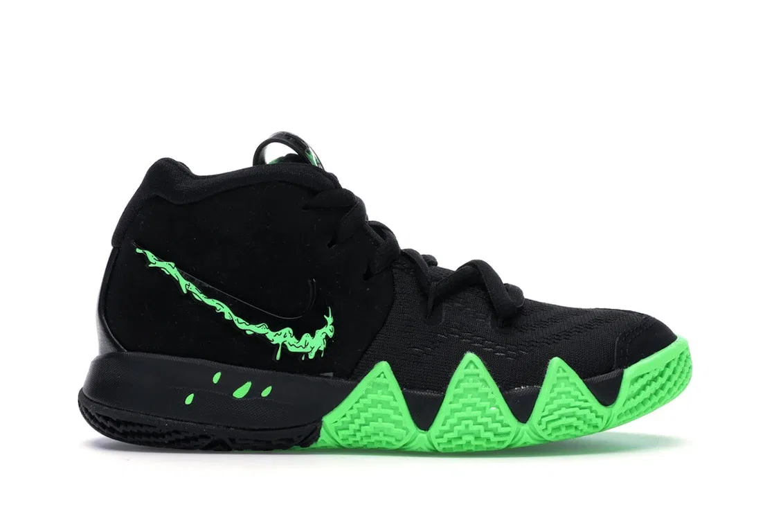 Детские баскетбольные кроссовки с высоким голенищем Nike Kyrie 4, Black/Rage Green