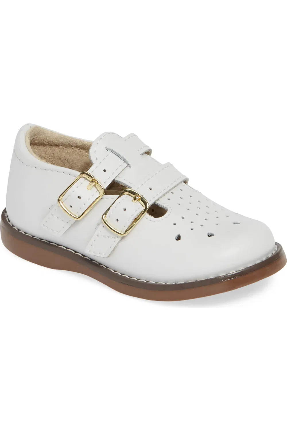 Детские туфли на двух ремешках Danielle Footmates, белый