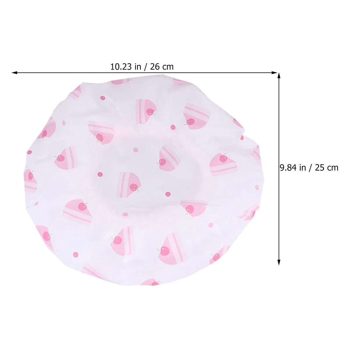 Шапочка для душа PVC с мультяшным дизайном, 12 шт, BIUDECO, 25x25 см, Multi — фото 2