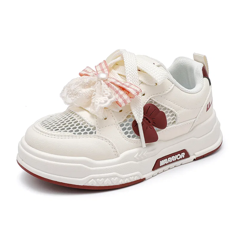 Детские кроссовки для скейтбординга Beige Burgundy WARRIOR