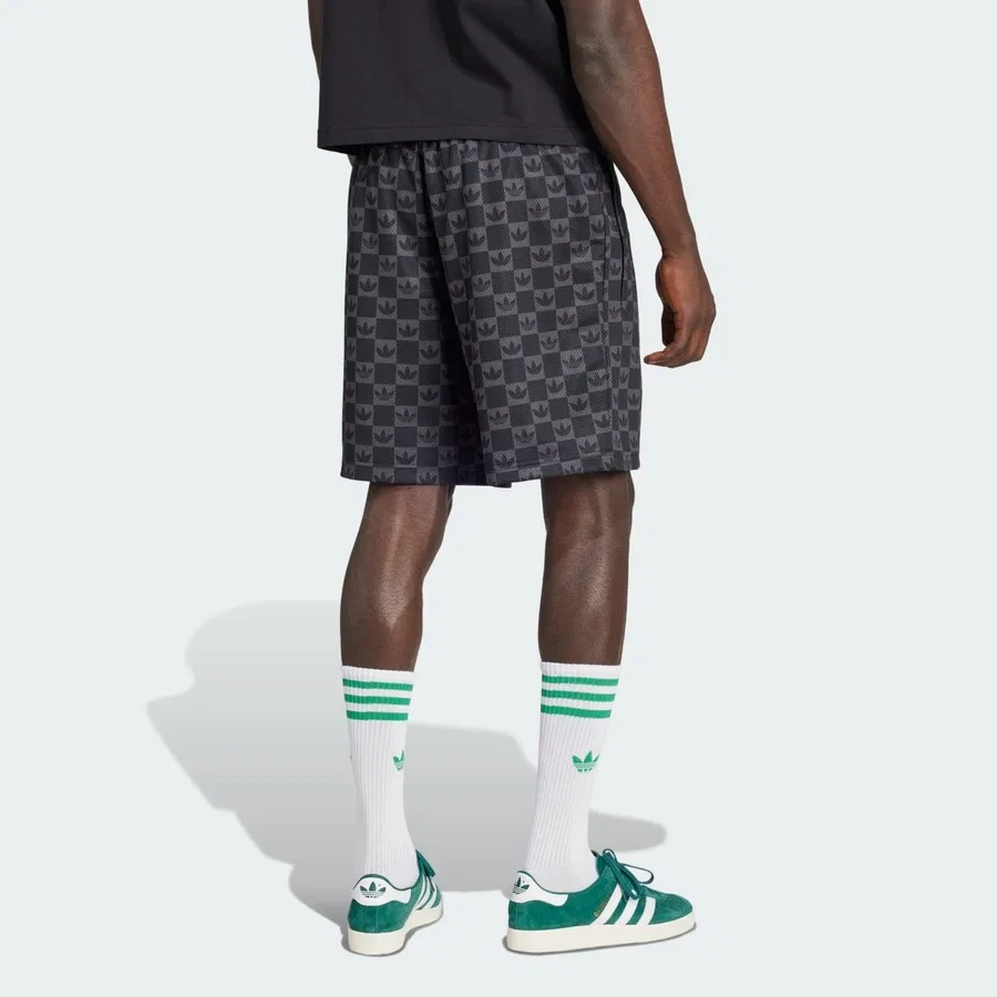Шорты из сетки с монограммой Monogram Regular Mesh Shorts adidas, Черный — фото 2
