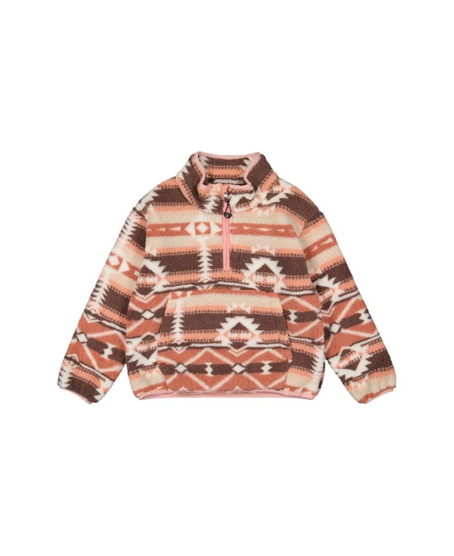 Куртка-пуловер из плюша с принтом Aztec Deux par Deux, Aztec Pink