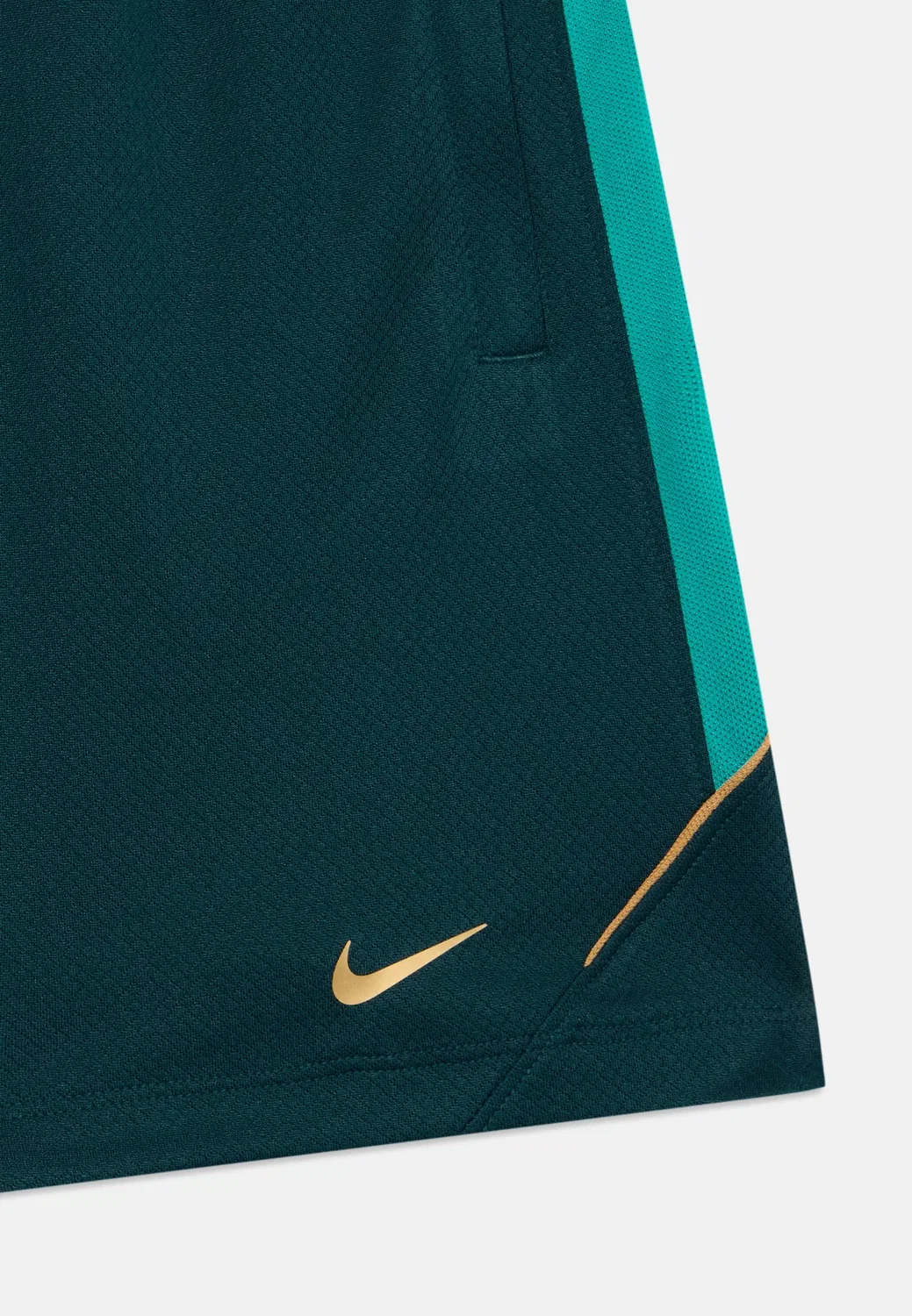 Спортивные шорты Strike Zip унисекс Nike Performance, Midnight Spruce/Rio Teal/Gold_Coloured — фото 3