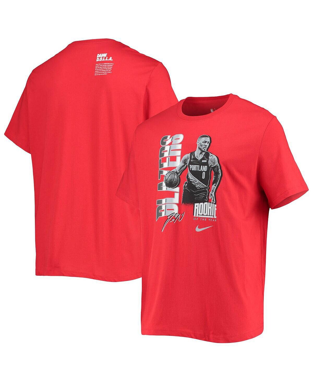 

Мужская футболка damian lillard red portland trail blazers select series rookie of the year с именем и номером Nike, красный