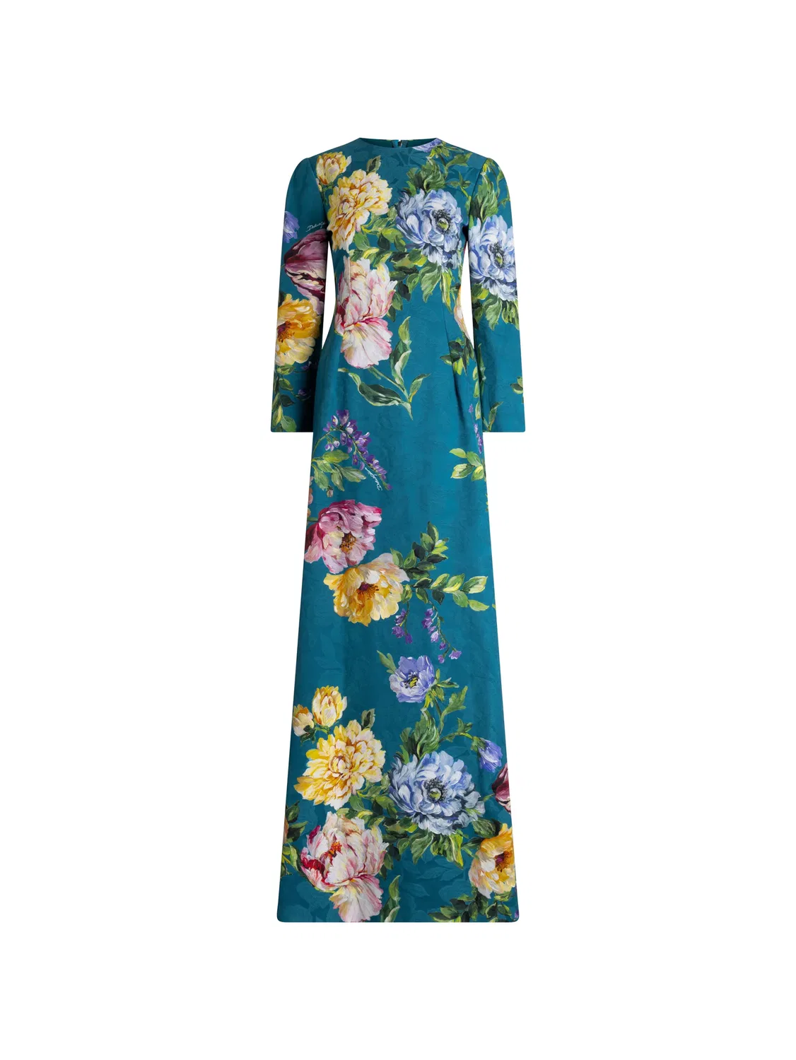 Платье макси с длинными рукавами Dolce & Gabbana, синий