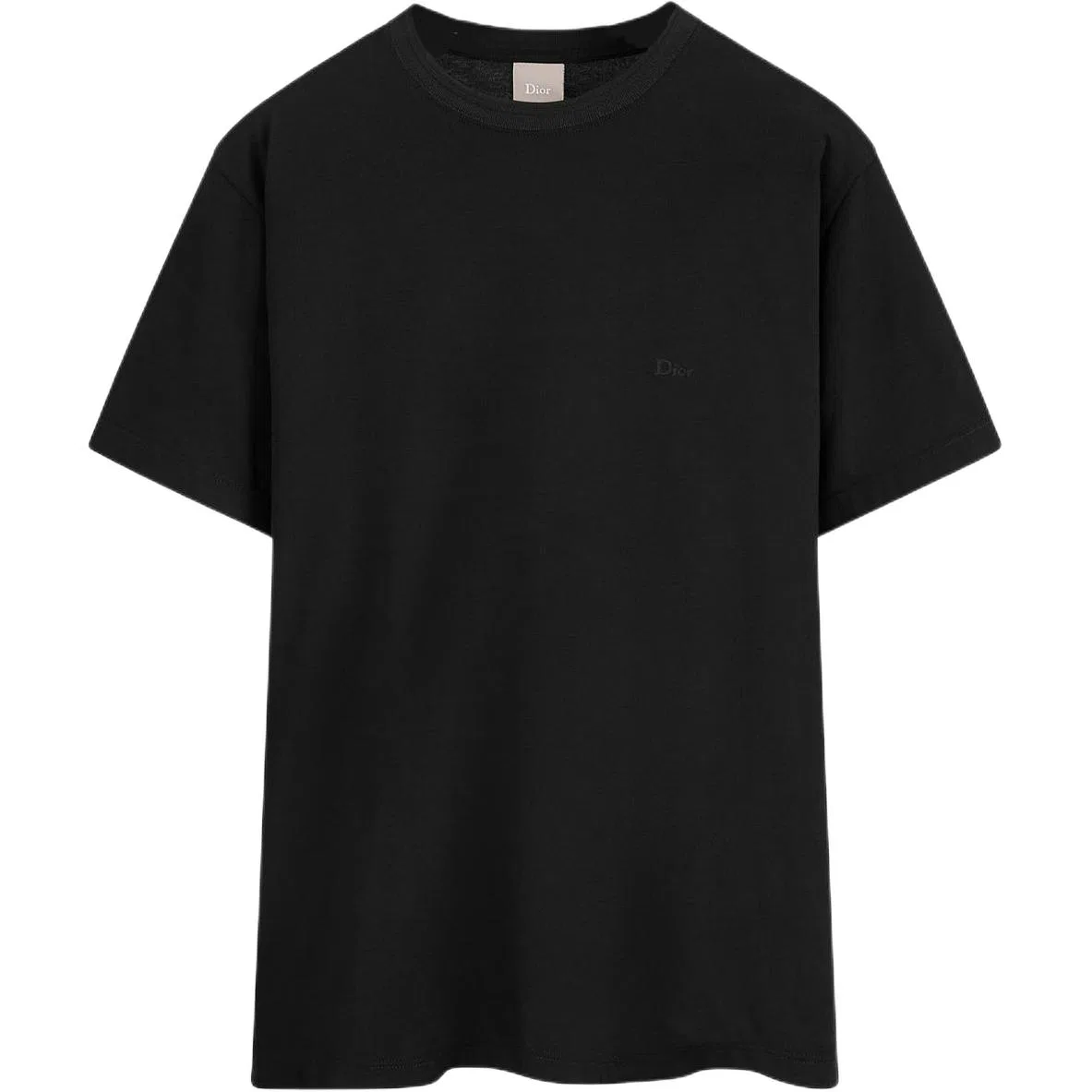 Футболка с круглым вырезом, прямая посадка, Dior, Black