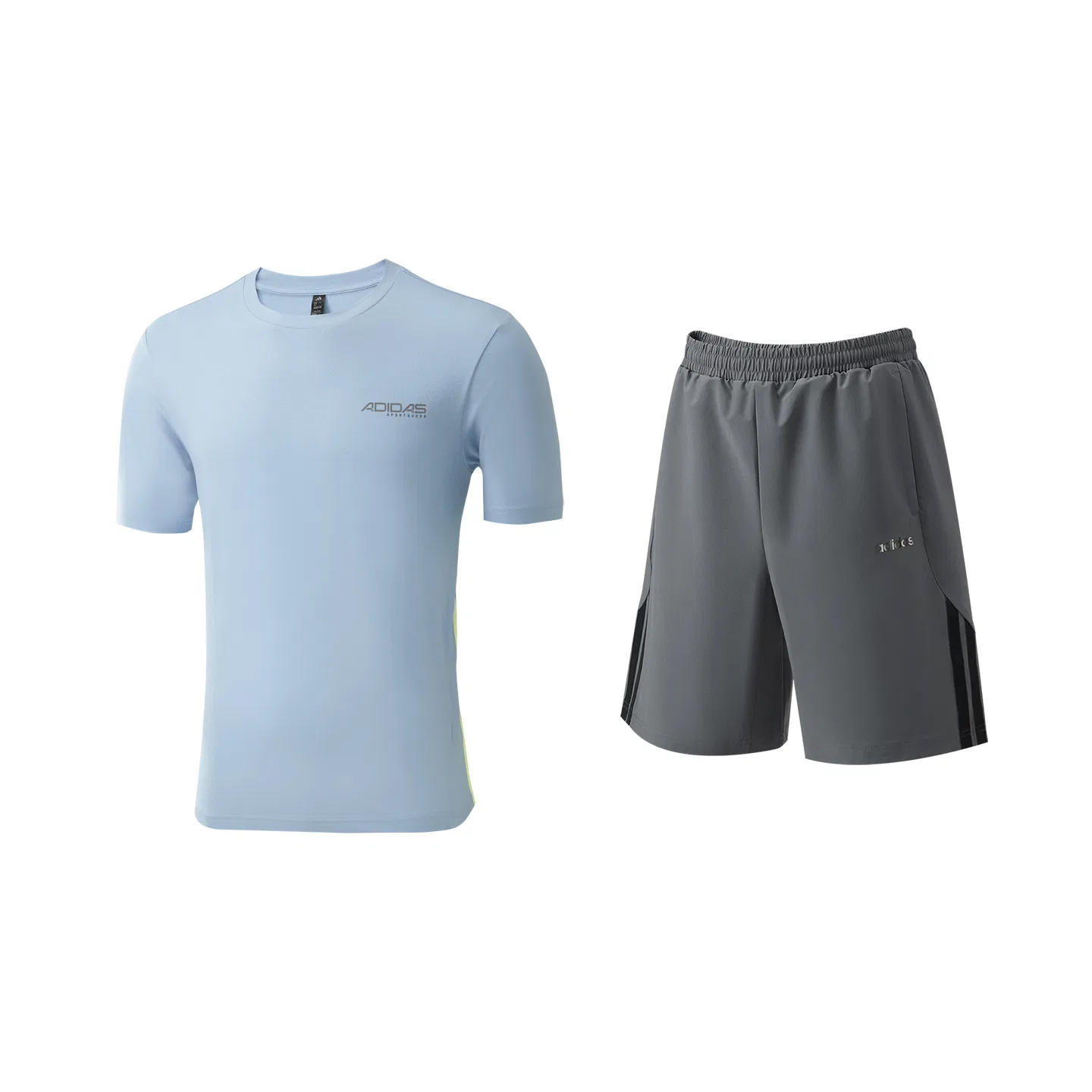 Женский спортивный комплект с круглым вырезом Adidas, Set (Blue+Gray)