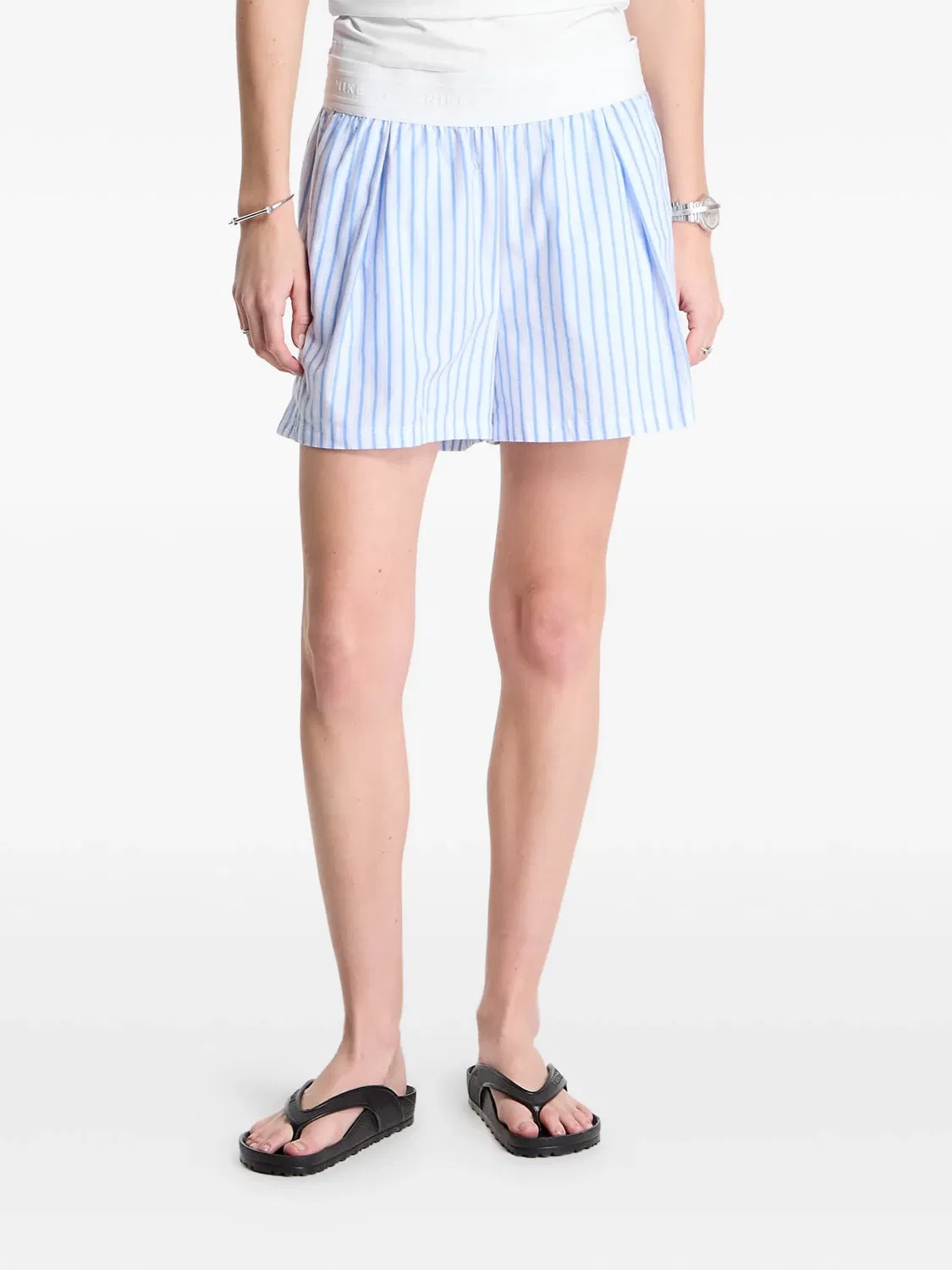 Полосатые шорты Chill Poplin со складками Nike, белый