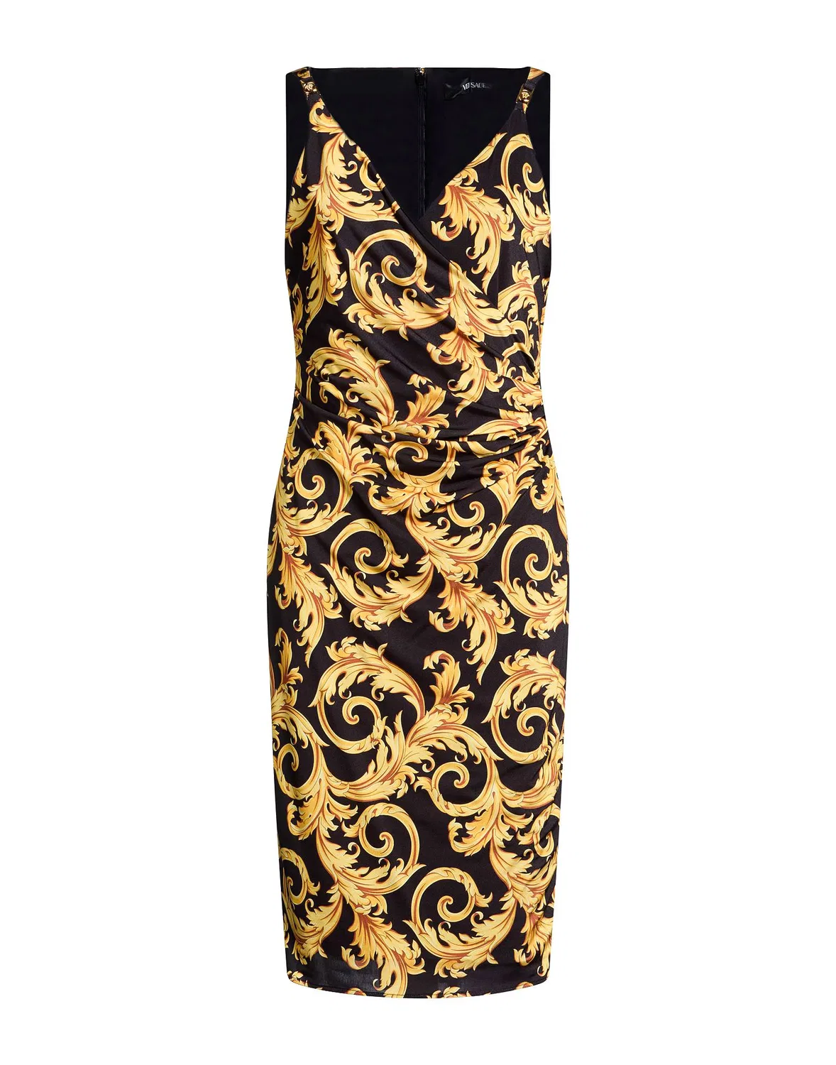 Женское платье-бодикон двухцветное Versace, черный