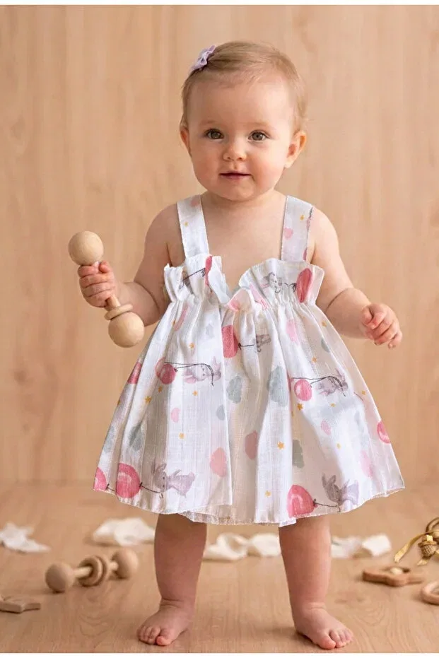 Детское платье для девочек хлопковое Berço Baby, Pink