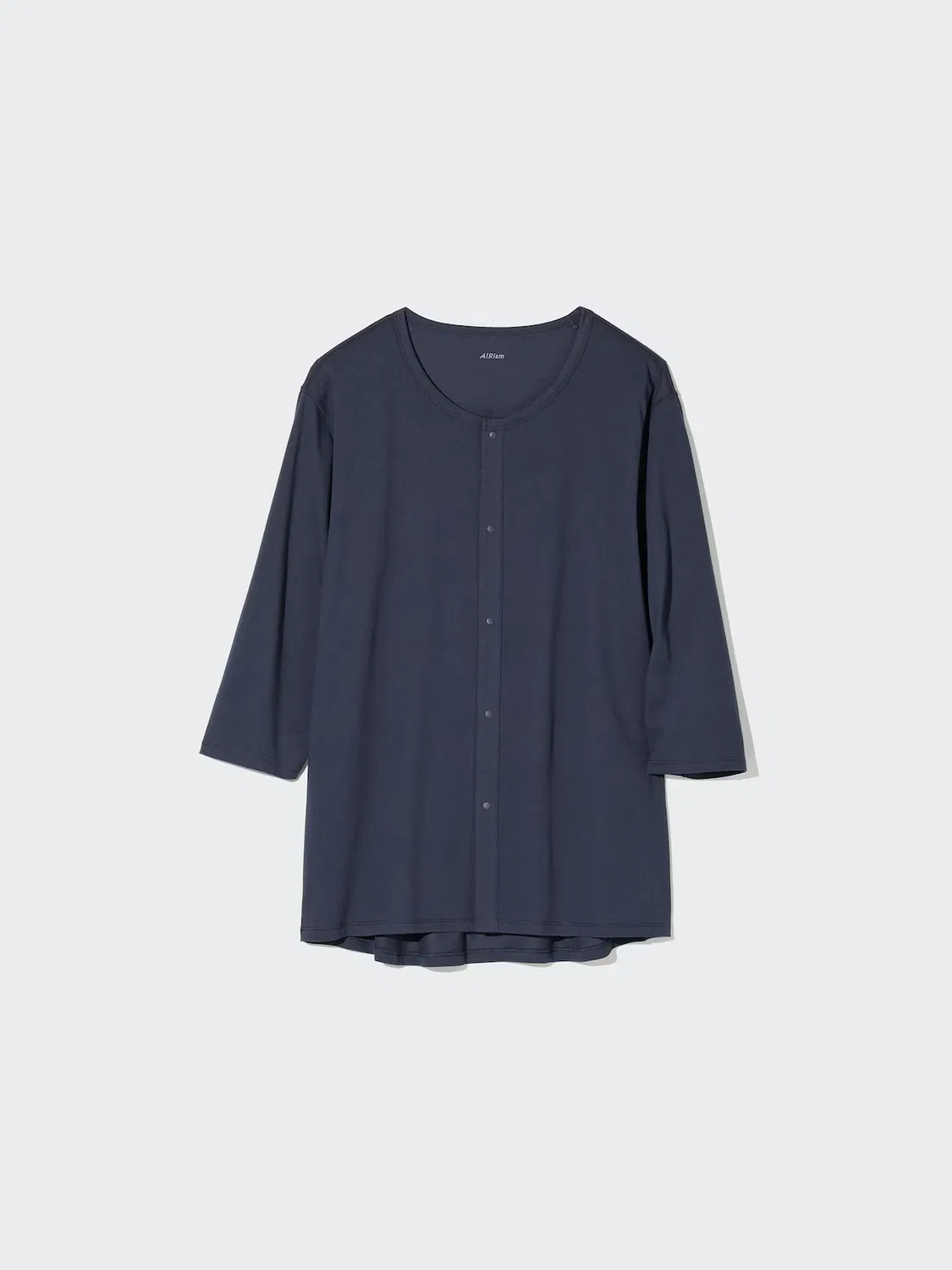 Футболка Uniqlo Airism, мужская, с круглым вырезом, темно-синий — фото 4