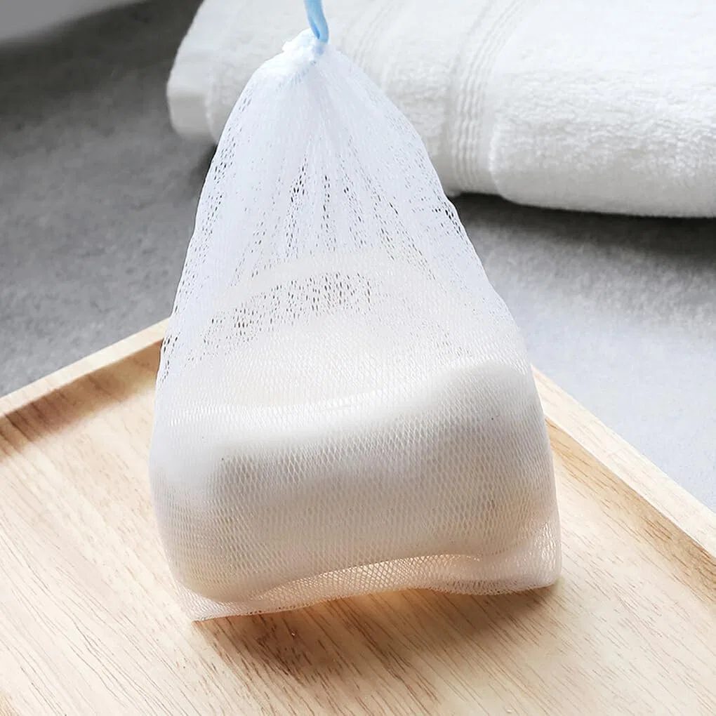Мочалка для душа из нейлона, Rongweiwang, 15x9.5 см, White — фото 3