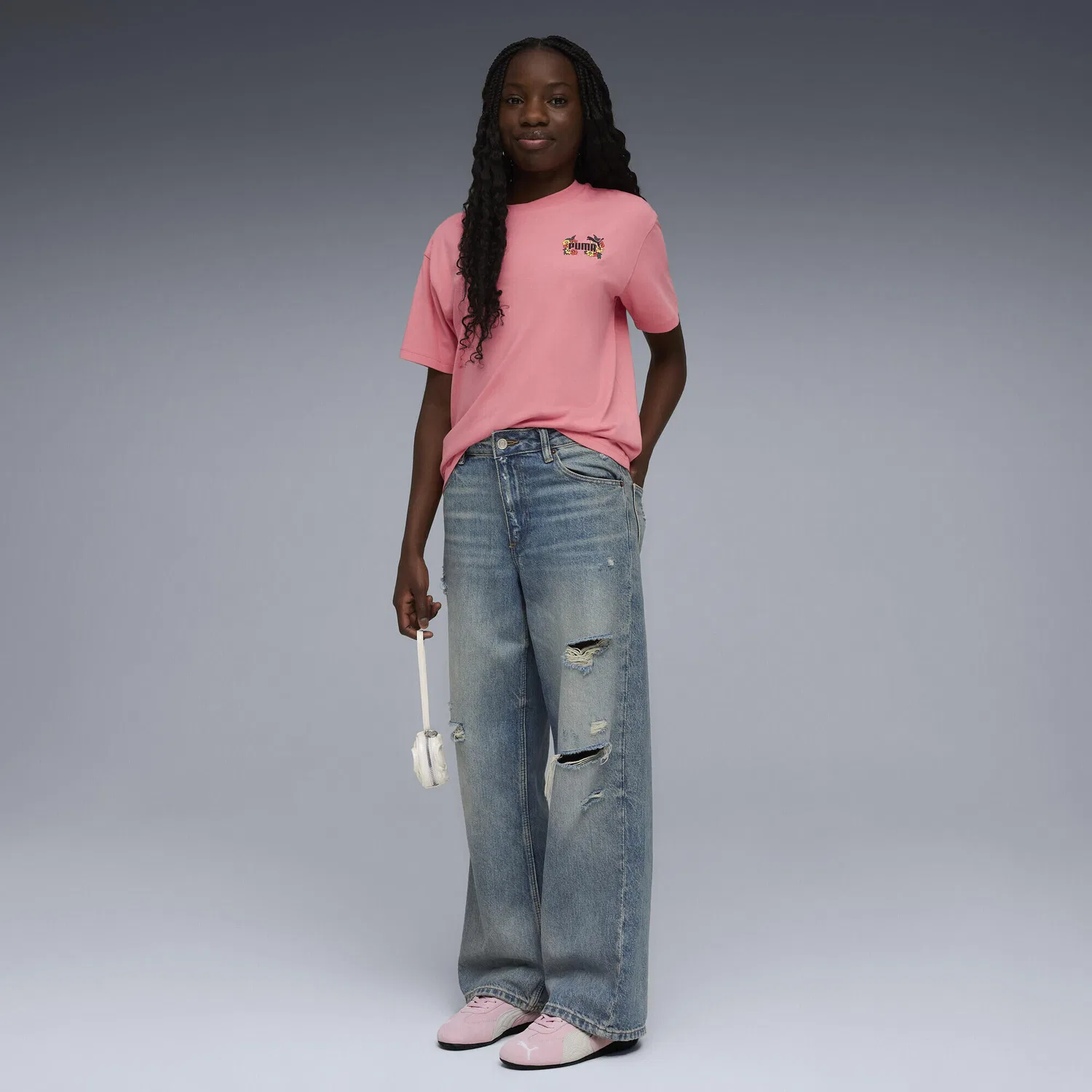 Детская футболка с принтом MID 90s Puma, Rosa Pastellrosa — фото 4