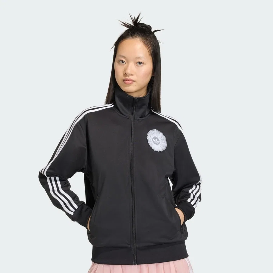 Женская куртка с джерси-тканью и логотипом, модель KR9318, adidas Originals, Бирюзовый — фото 4